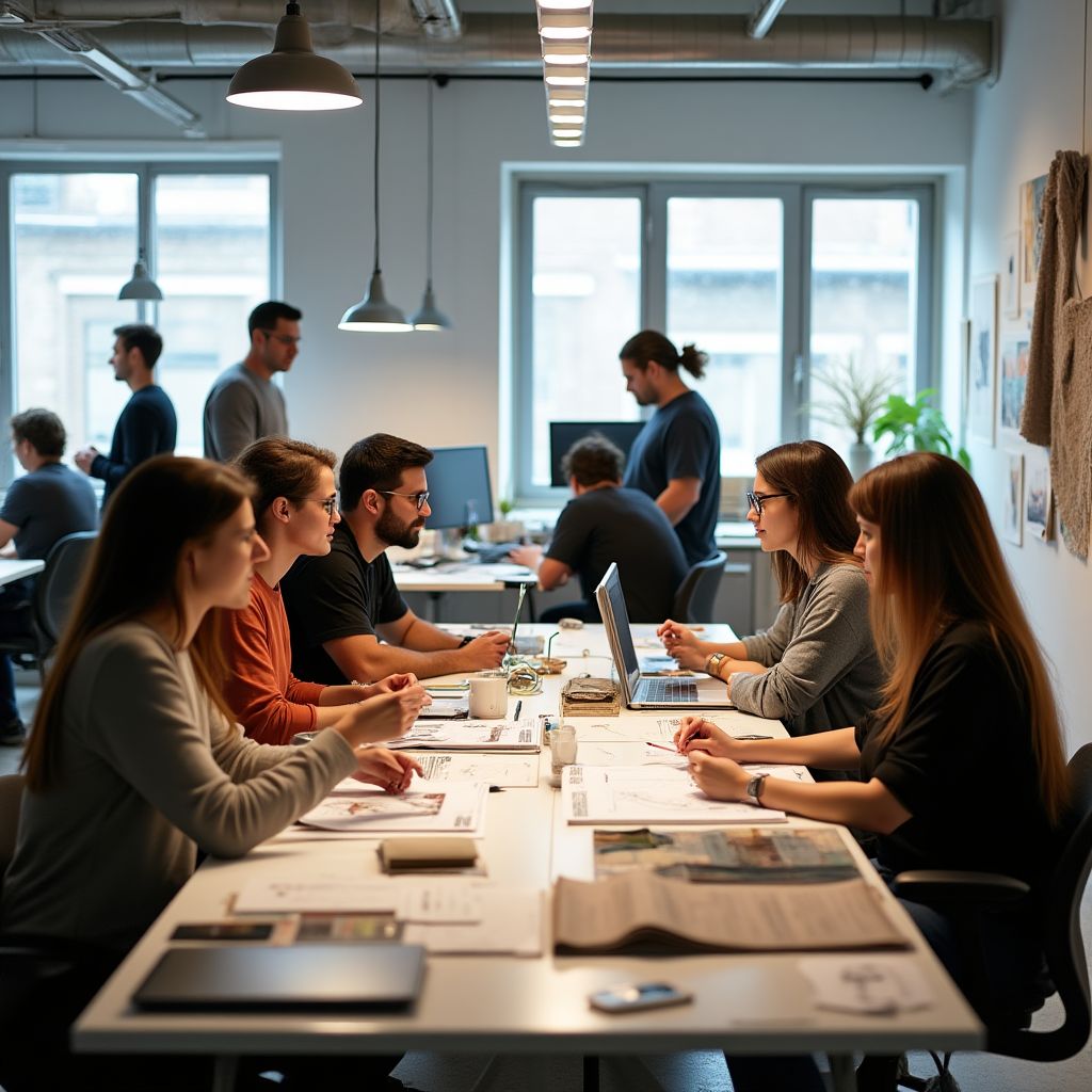 Profesionales del diseño trabajando