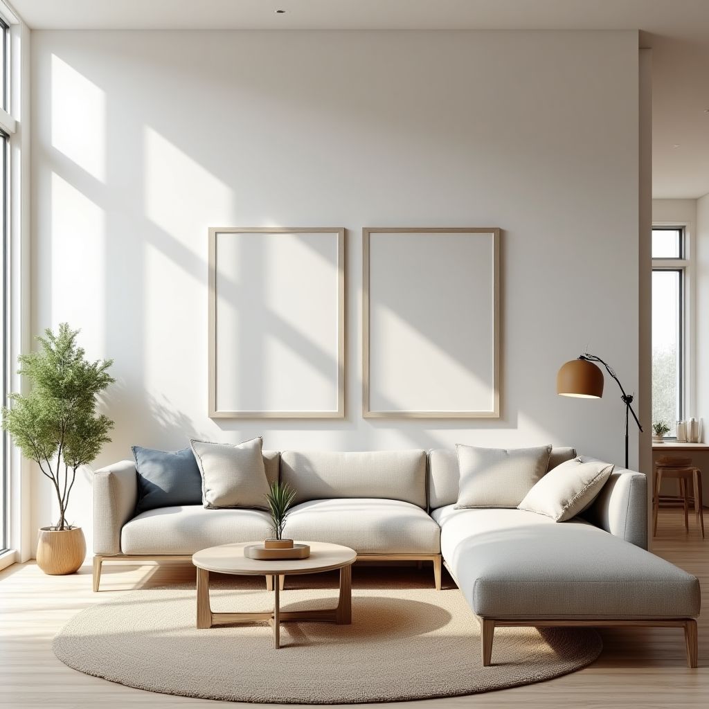 Sala de estar minimalista